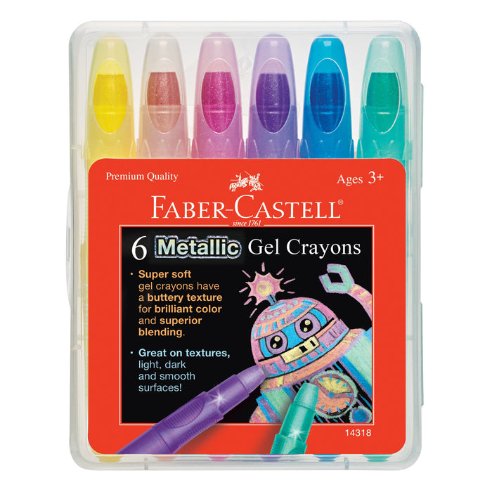 Faber-Castell Gel Crayons Metallic 6 Colour Set