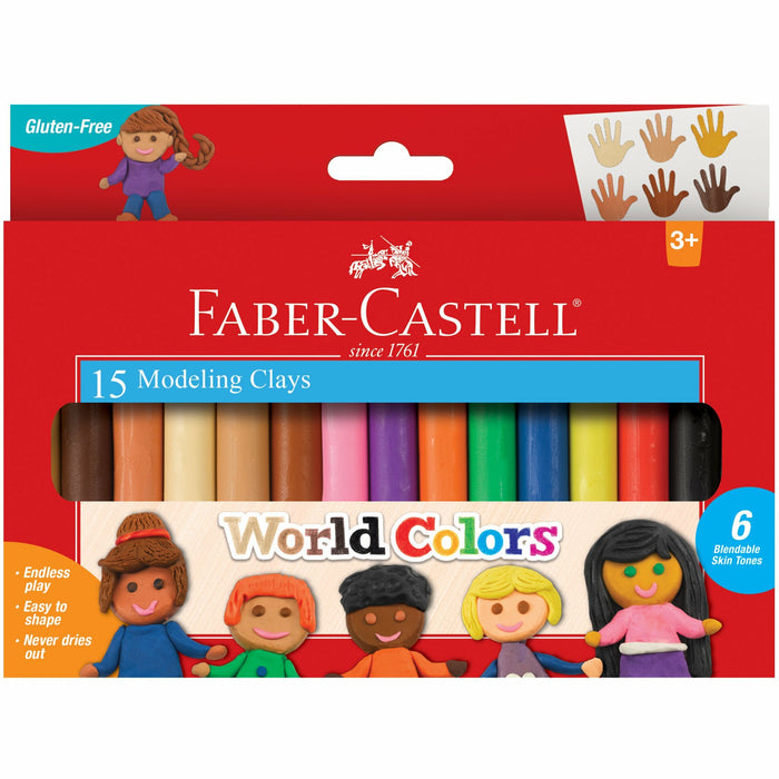 Faber-Castell World Colours Modeling Clay 15/pk