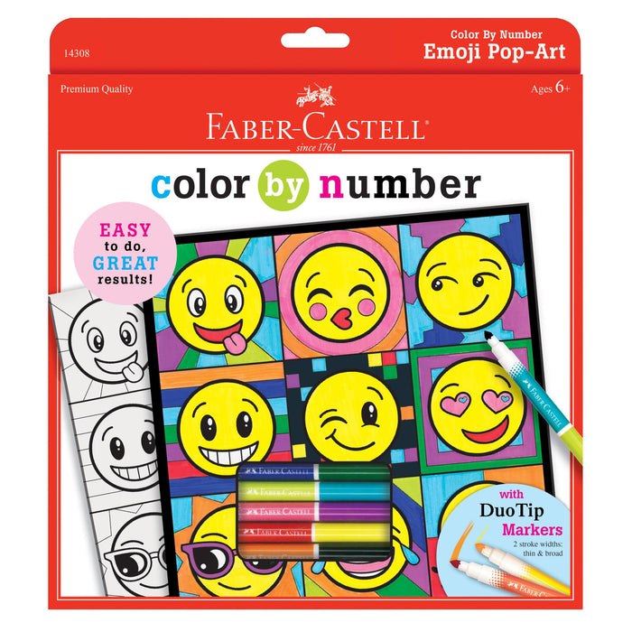 Faber-Castell Colour by Number Emoji Popart Set