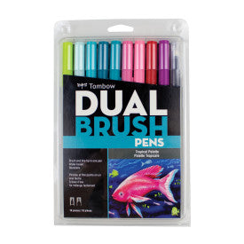 Tombow Duel Brush Marker Set/10 Tropical
