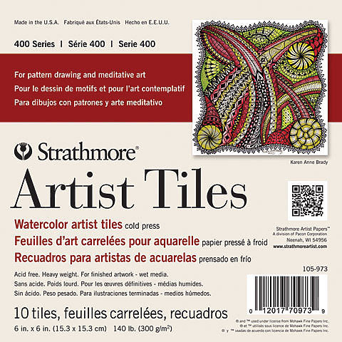 Strathmore Watercolour 400 Art Tiles Pad 6x6