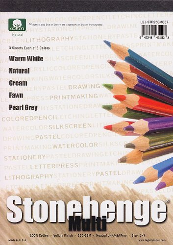 Stonehenge Multi-Coloured 100% Cotton Pad 9x12