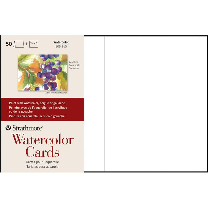 Strathmore Watercolour Cards and Envelopes 50pk