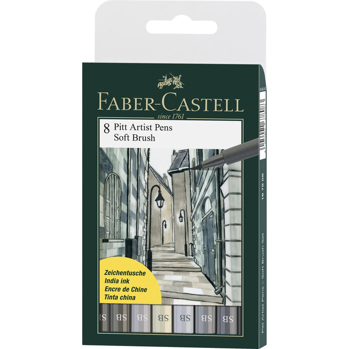 Faber-Castell PITT Artist Pens Soft Brush Set/8