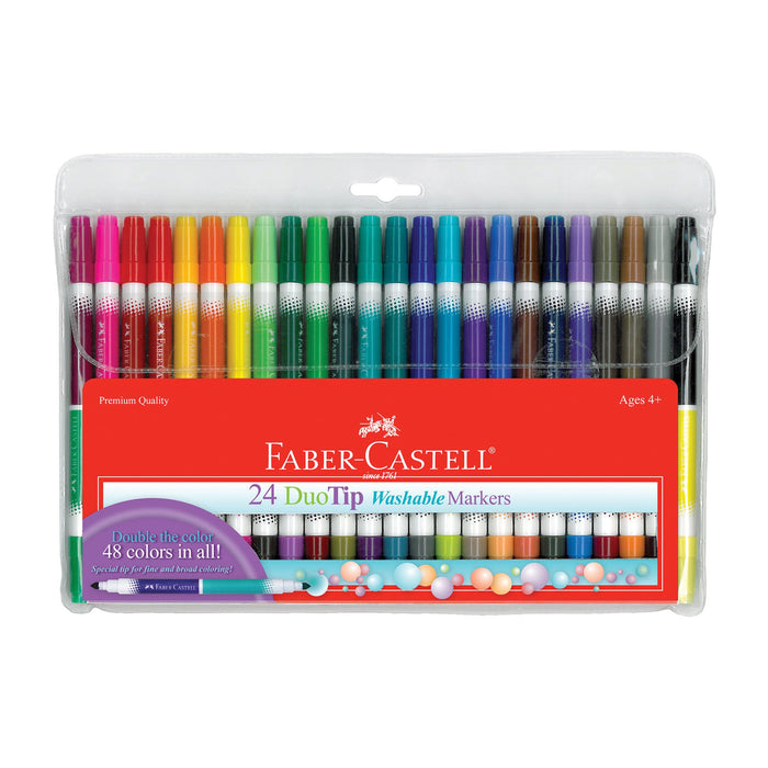 Faber-Castell Duo Tip Washable Markers Set/24