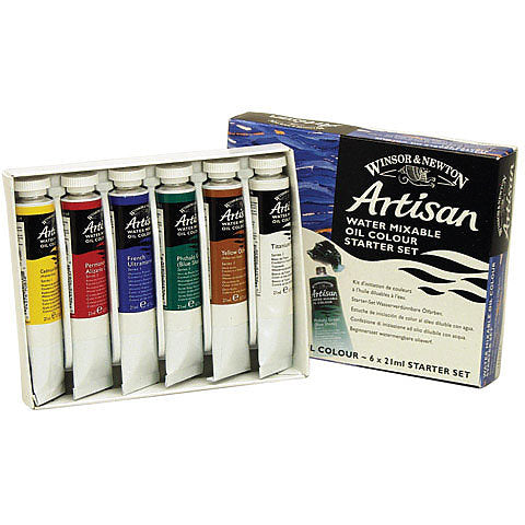 Winsor & Newton Artisan Water Mixable Oil Colour 6/Set.