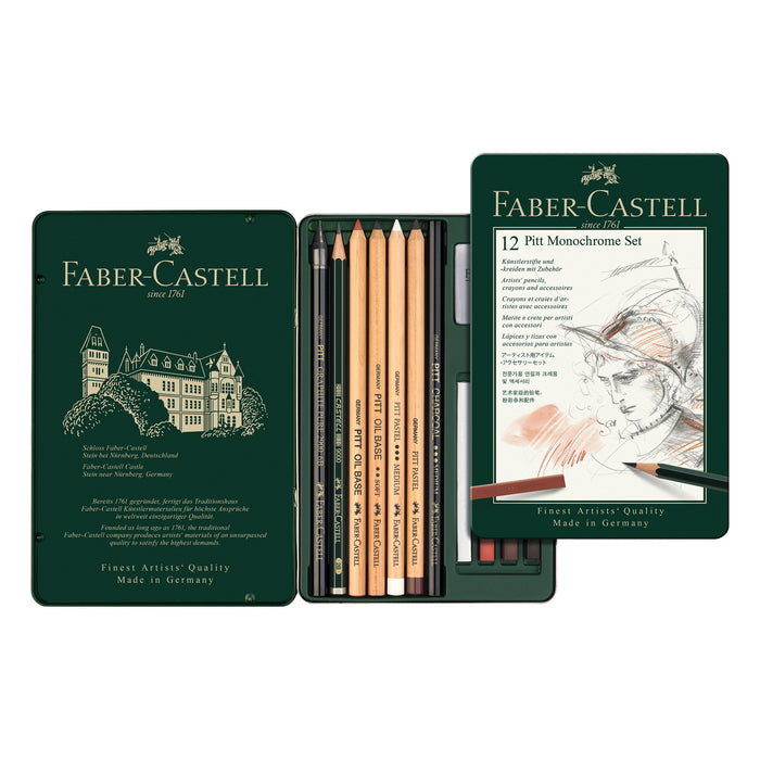 Faber-Castell PITT Monochrome Tin Set/12