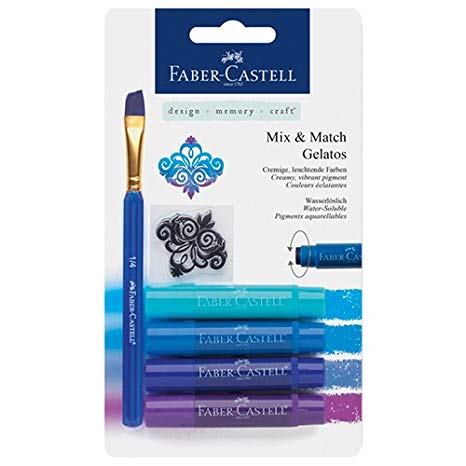 Faber-Castell Watersoluble Gelato Crayons Blues Set/4