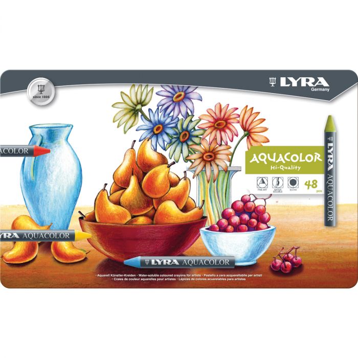 Lyra Aquacolour Watersoluble Crayons Set/48