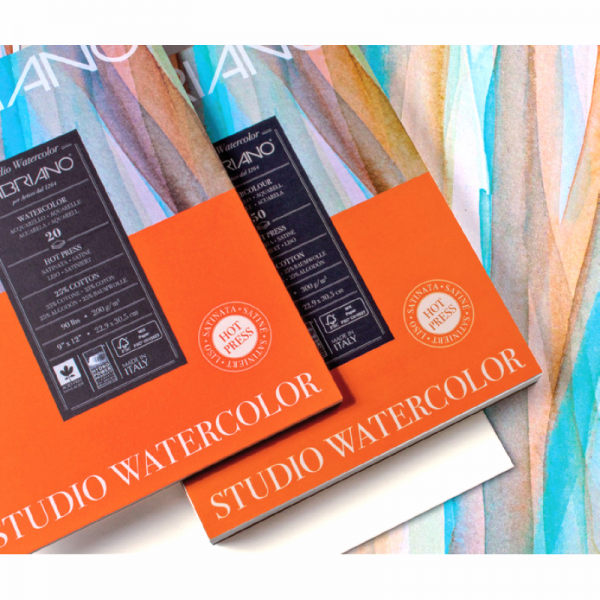 Fabriano Watercolour Paper Pad Hot Press 140lb 11x14
