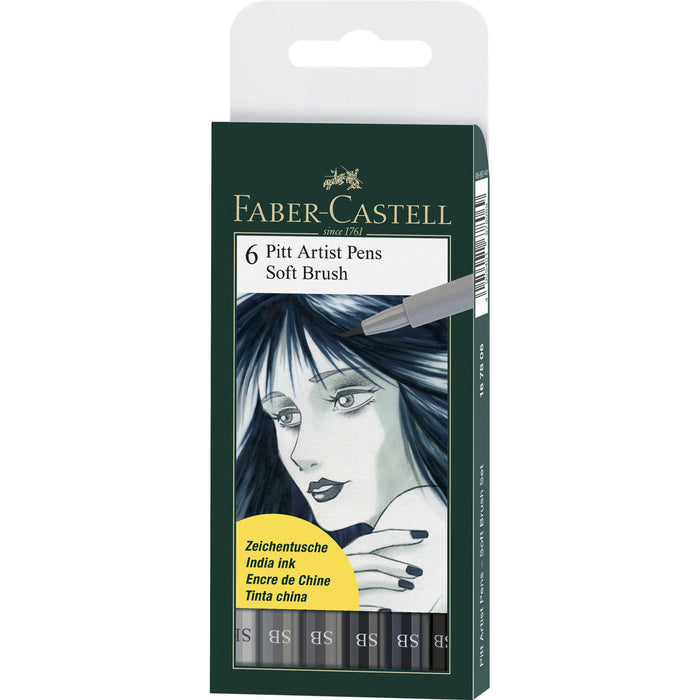 Faber-Castell PITT Artist Pens Soft Brush Set/6