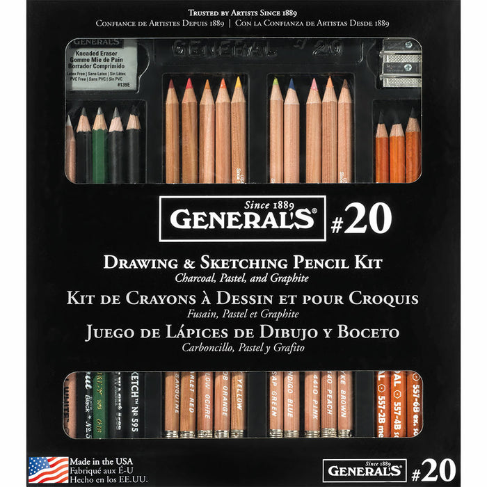 General's Drawing & Sketching Pencil  Kit 21pc