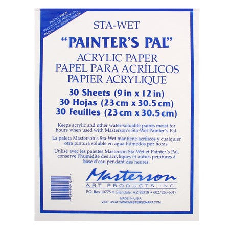 Masterson Sta-Wet Painter's Pal Palette Paper Refill 30 Sheets